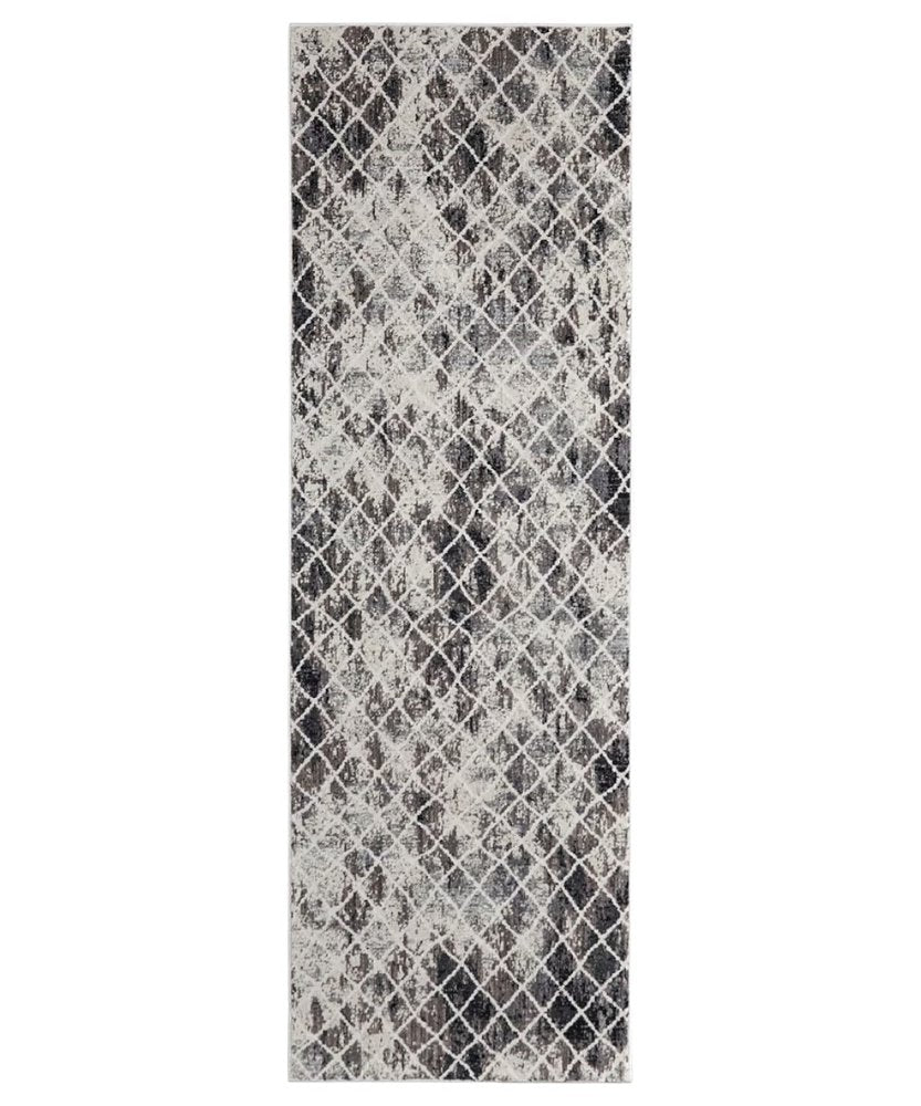 10' X 14' Ivory Gray And Taupe Abstract Stain Resistant Area Rug