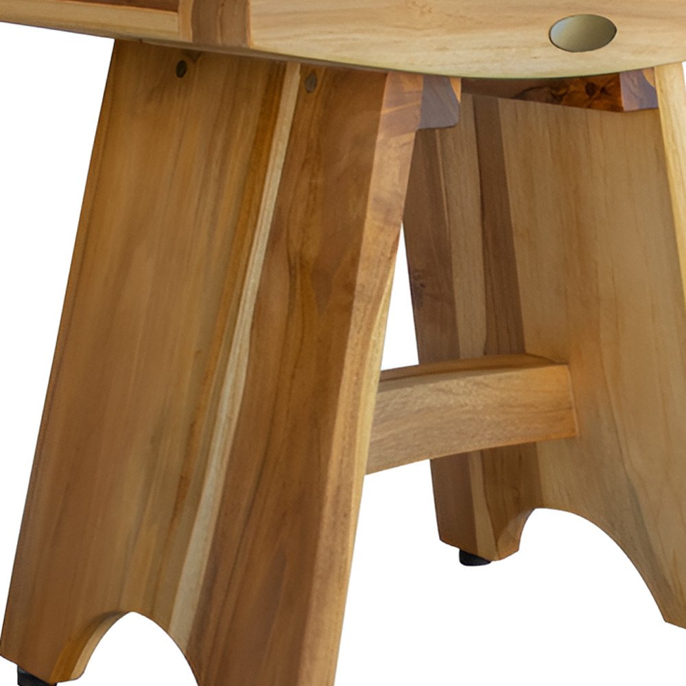 18" Natural Teak Rectangular Shower Bench