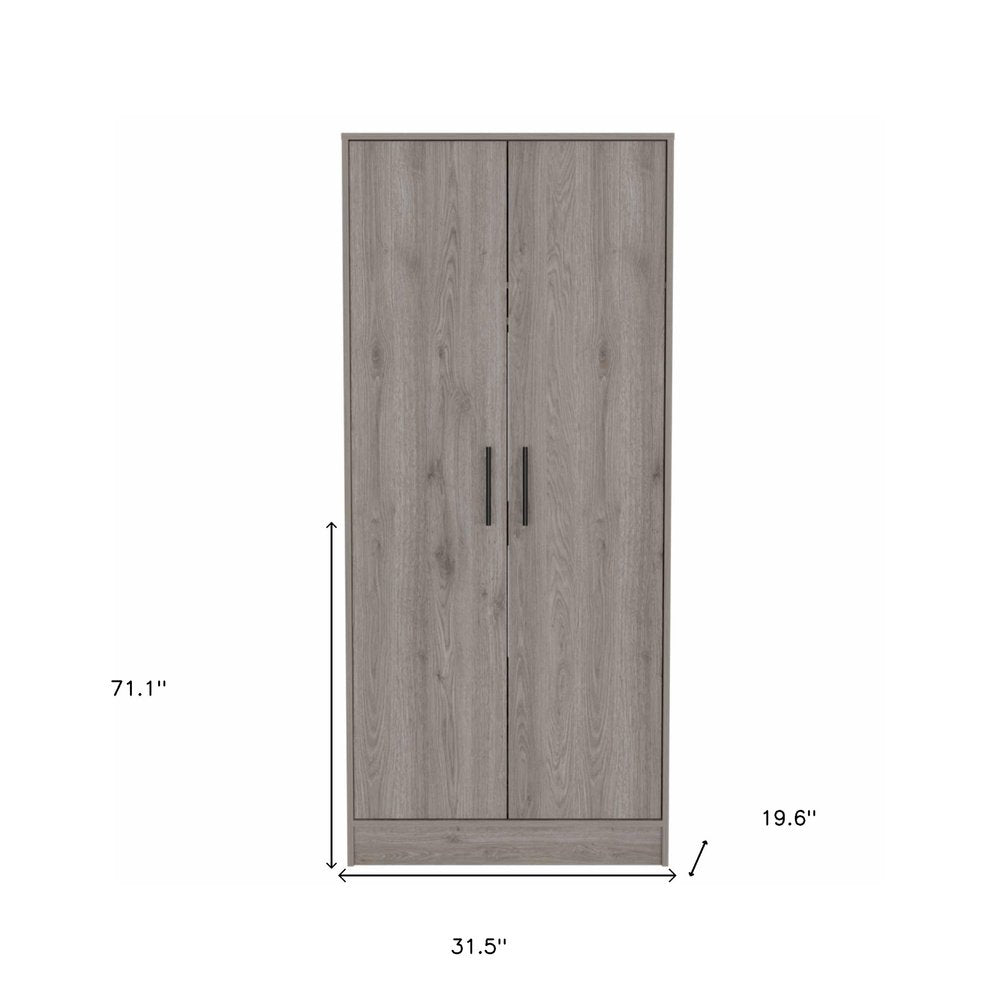 71" Light Gray Single Drawer Combo Dresser