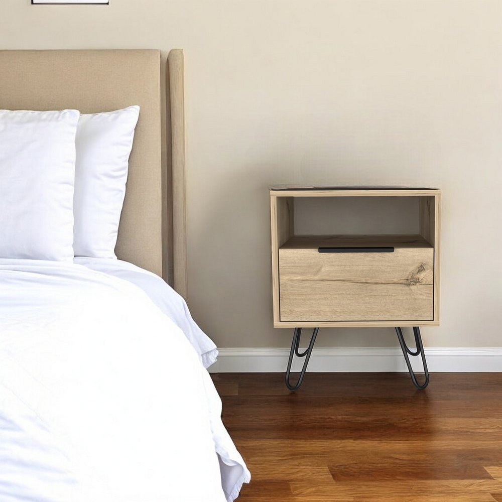 22" Oak Wood Nightstand