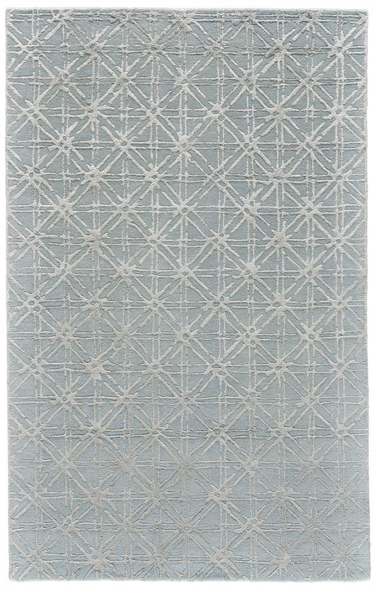 8' X 11' Taupe Ivory And Tan Wool Abstract Tufted Handmade Area Rug