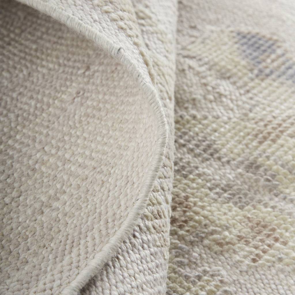 4' X 6' Tan Ivory And Orange Floral Hand Knotted Stain Resistant Area