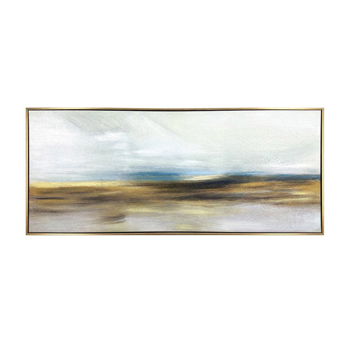 The Horizon Gold Floater Frame Painting Wall Art