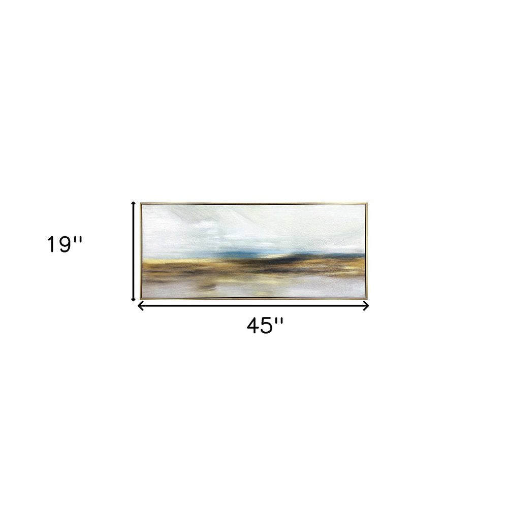 The Horizon Gold Floater Frame Painting Wall Art