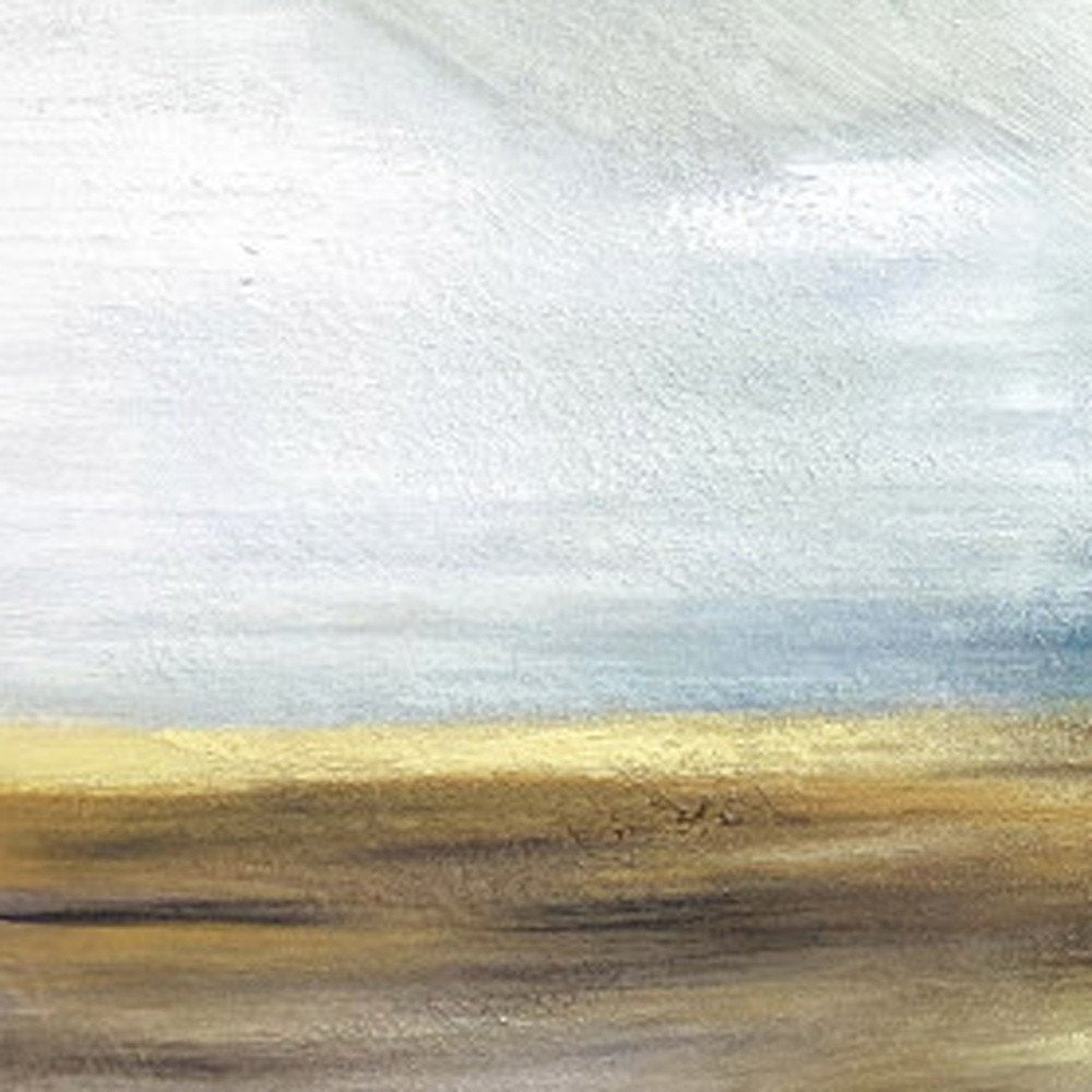 The Horizon Gold Floater Frame Painting Wall Art