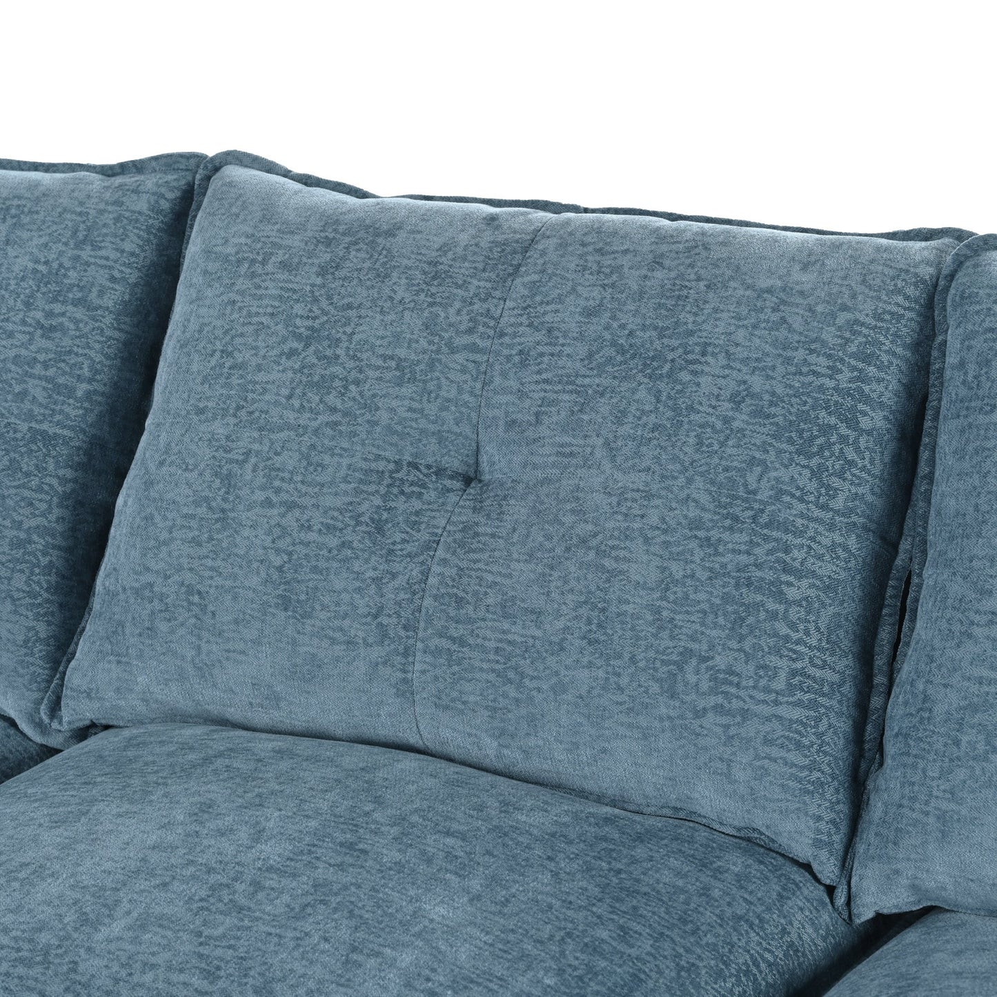 U-Shaped Chenille Sectional Sofa with Adjustable Armrest Pillows -
