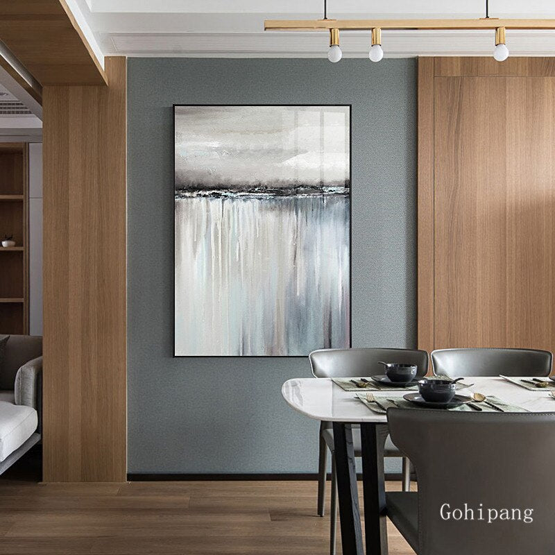 Minimalist Abstract Gray Sailboat Reflection