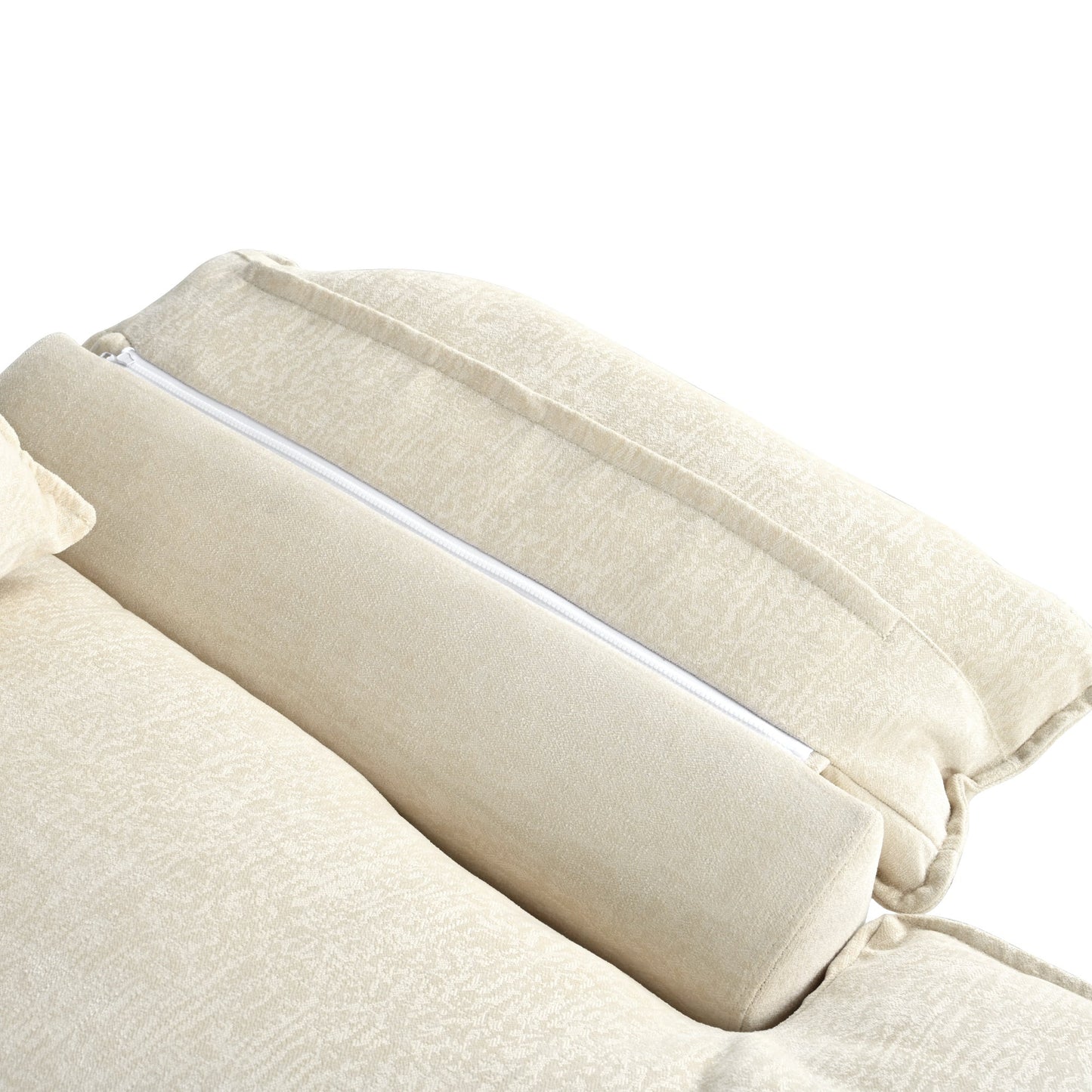 U-Shaped Chenille Sectional Sofa with Adjustable Armrest Pillows -