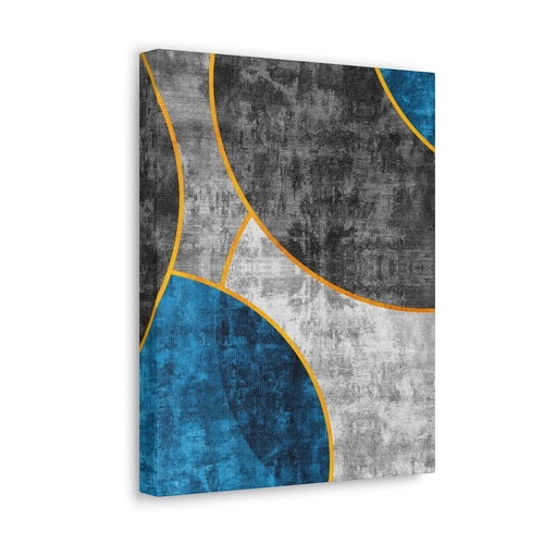 Wall Art Decor - Canvas Print Artwork - Blue Grey Design