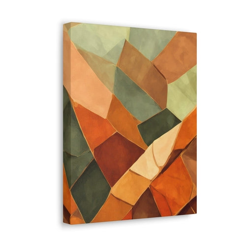 Wall Art Decor - Canvas Print Artwork - Rustic Red Abstract Pattern