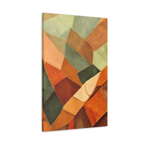 Wall Art Decor - Canvas Print Artwork - Rustic Red Abstract Pattern